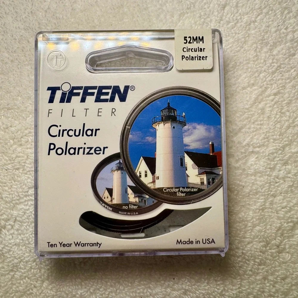 Tiffen 52mm Circular Polarizer Lens Filter for Camera Made in USA New